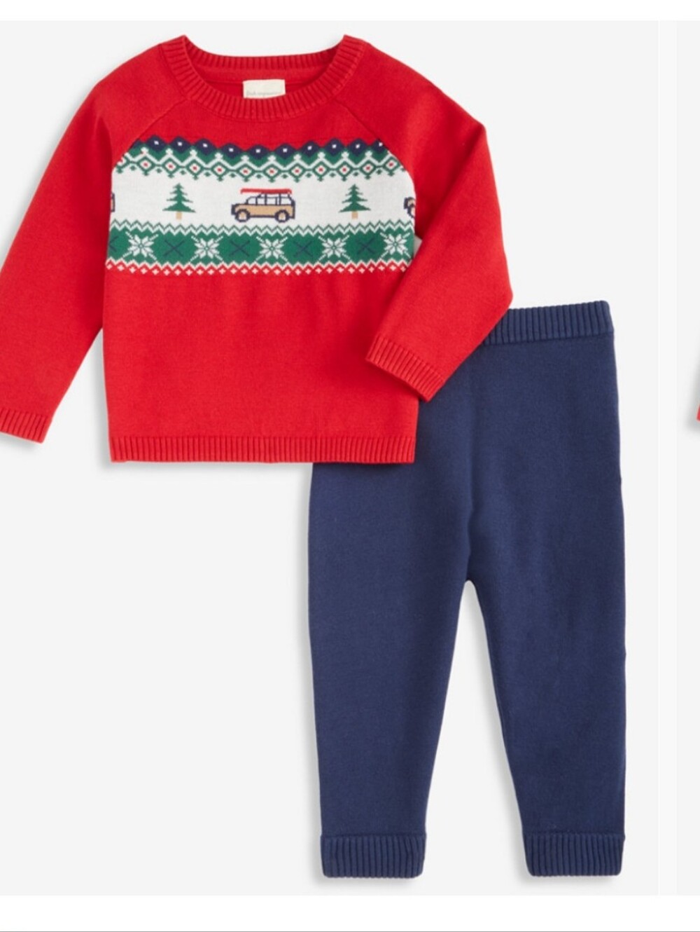 First Impressions Baby Boys Holiday Fair Isle Sweater & Pants 2-Piece Set NWT